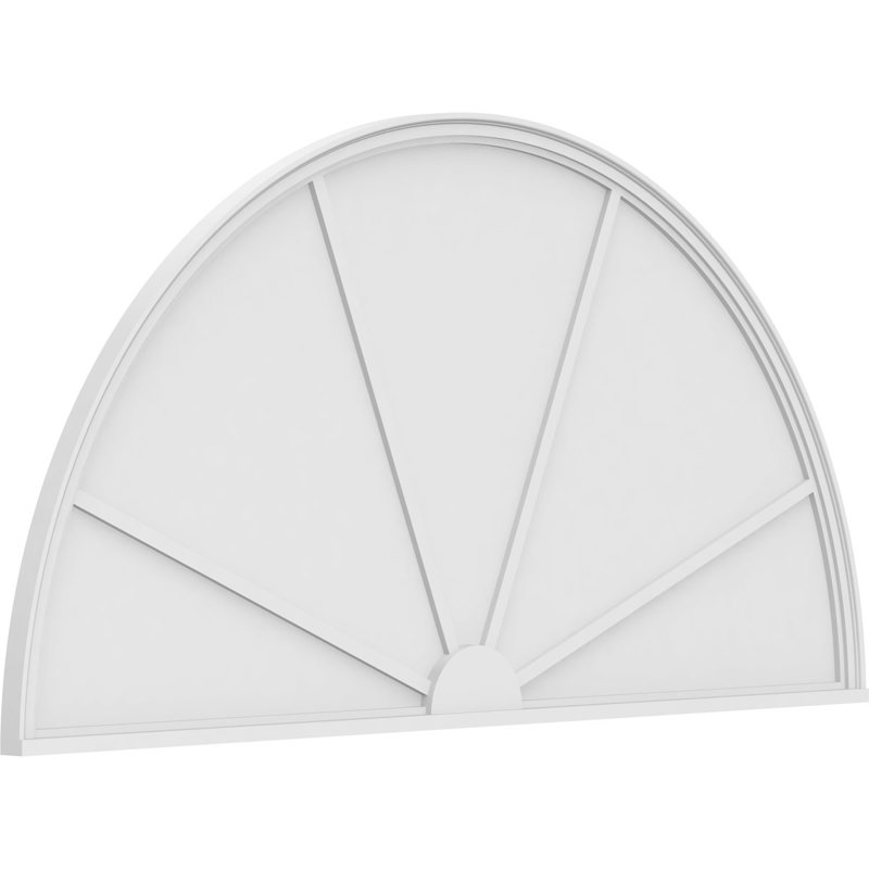 Demi-cercle à front à 4 branches en PVC de qualité architecturale, H 41 po x l 82 po x P 2 po