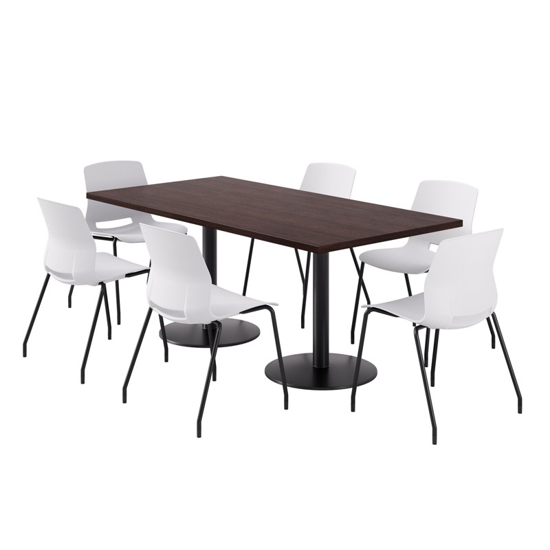 Ensemble repas pour 6 personnes, Espresso, Blanc / noir