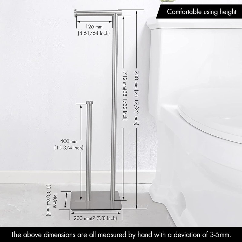 Porte-papier hygiénique Dorcent, Argent