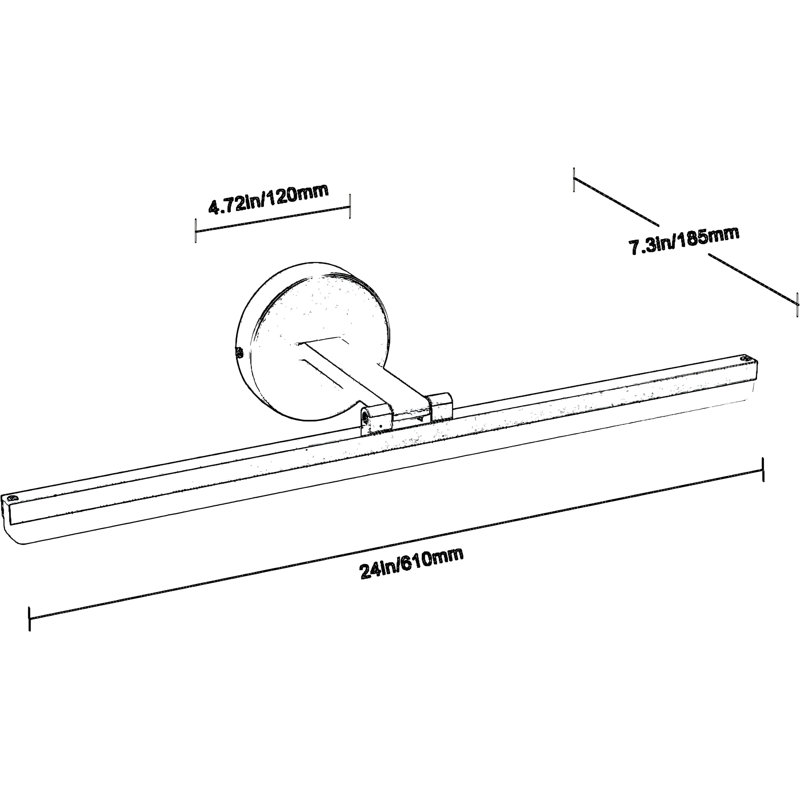 Luminaire de meuble-lavabo moderne doré avec bras rotatifs à DEL, lumière blanche de 6 000 K, applique murale de 24 pouces pour un éclairage de miroir de salle de bain contemporain