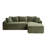 Compression Cloud Sectionals, Corduroy L Shape Modern Home Sofa