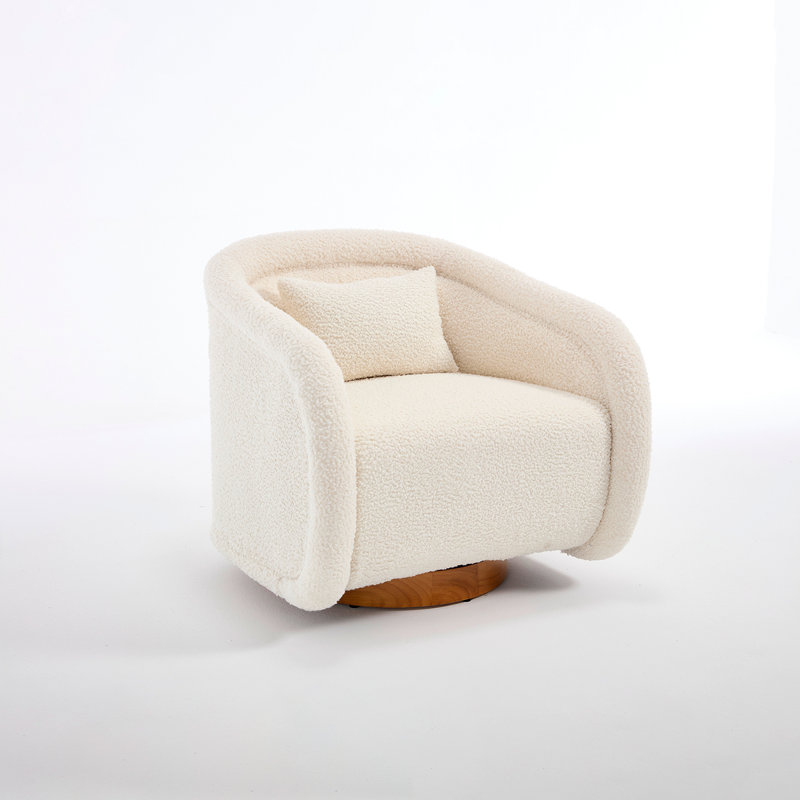 Swivel Accent Chair, White