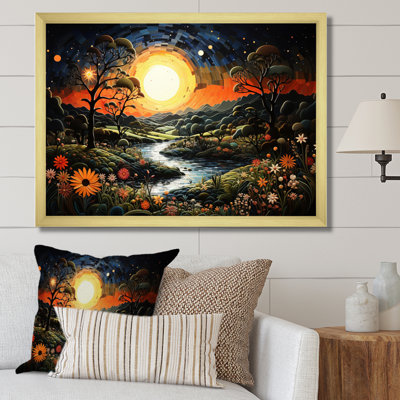 «Mystic River Sunset Pastoral II», reproduction sur toile