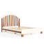 Lit plateforme double avec rangement sous le lit et tête de lit arrondie-133401010