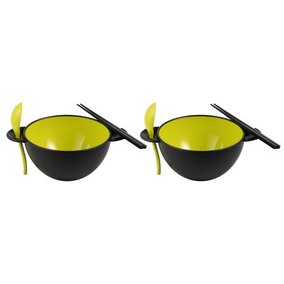 Earth Ramen Bowl 6-Piece Set, Made from Plant-Derived and Other Natural Materials