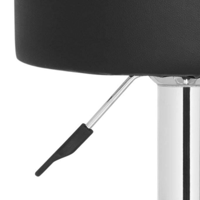 Bunky Swivel Upholstered Adjustable Height Counter Stool, Black