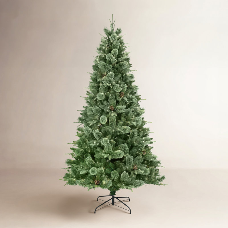 Arbre de Noël artificiel vert 7 pi 6 po avec 700 lumières