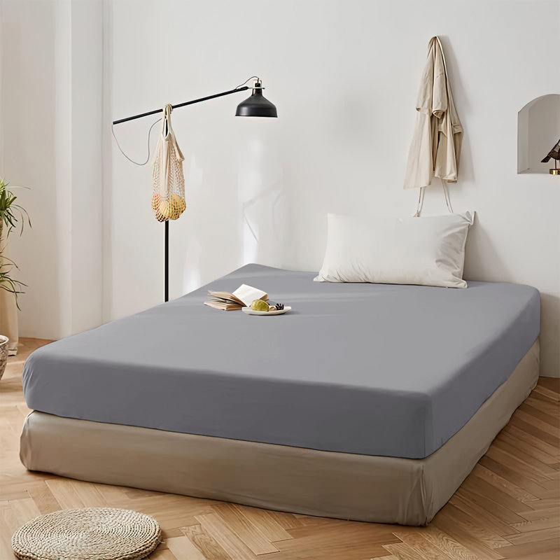 Super Soft Microfiber Deep Pocket Fitted Sheet, Grey, Super King (6')