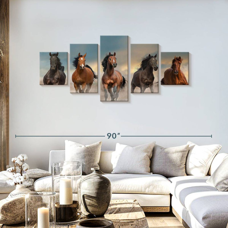 Chevaux au galop, H 30 po x l 68 po