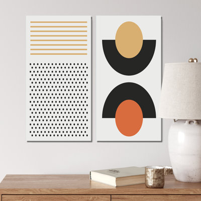 Creative Creative Designs in Retro Colors III - Ensemble de 2 peintures