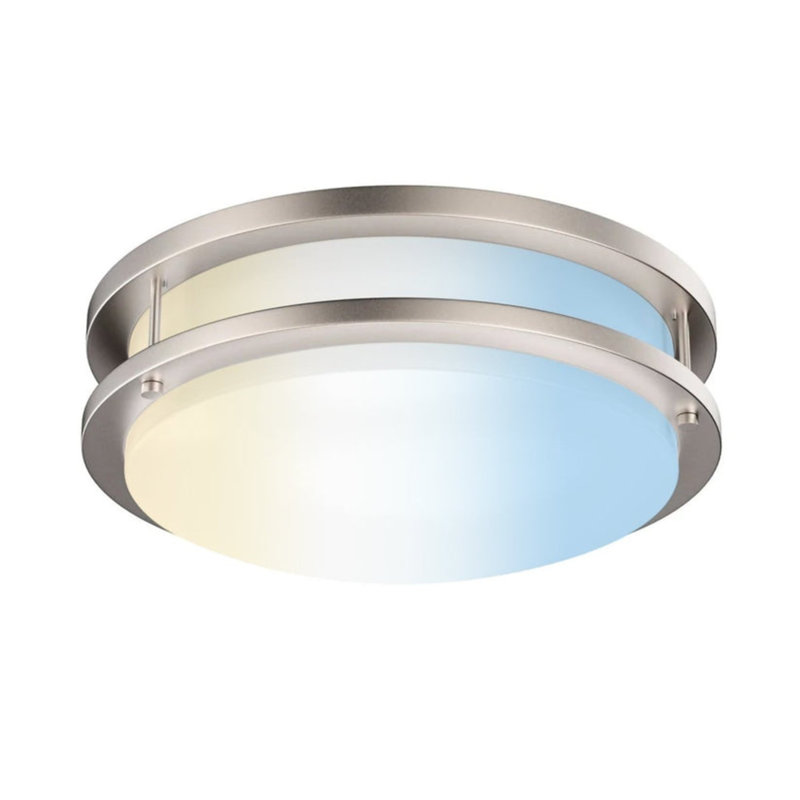 12" Dimmable LED Flush Mount Ceiling Lights 1050LM, 2700K/3000K/3500K/4000K /5000K Changeable Ceiling Lights, Brushed Nickel Finish (Set of 6)