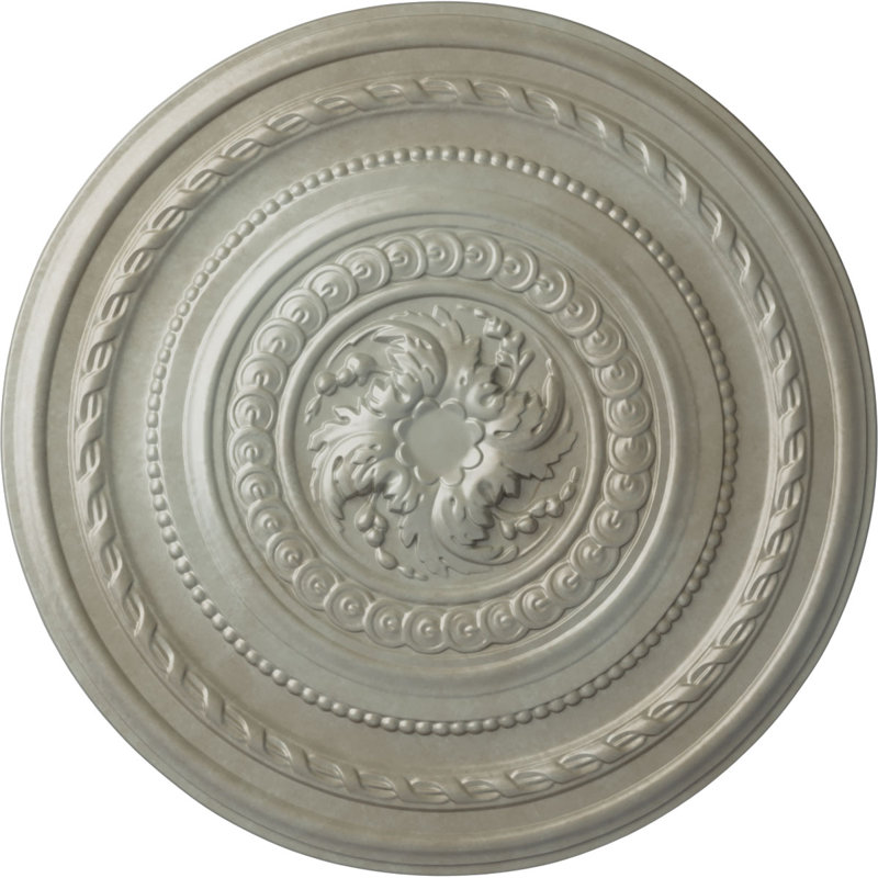 26 médaillon de plafond perle de 26 1/4 po x P 1 1/2 po (convient aux auvents jusqu'à 1 7/8 po), Doré Flash