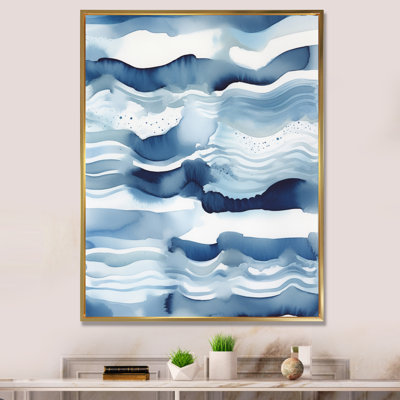 Abstrait classique vagues bleues IV