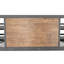 79 po x 55,8 po x 66,5 po, 1 pièce, métal et bois, lit superposé double au dessus d'un lit double, noir, style industriel, échelle attachée