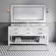 Cronin 72" Carrara White Marble Countertop Bath Vanity with Mirror