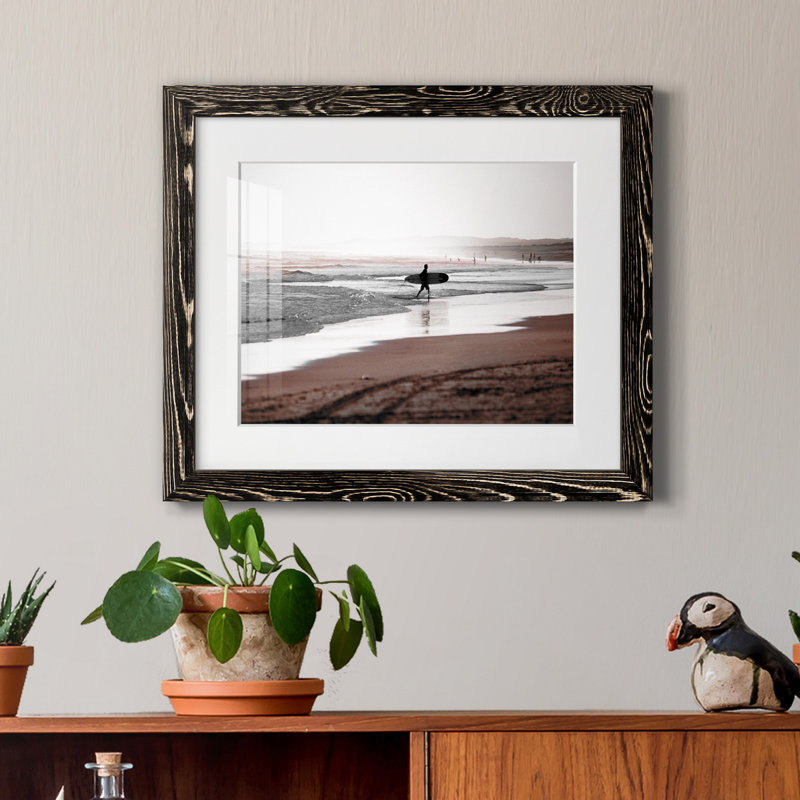 Stockton Beach par J Paul - reproduction de photo sur papier encadrée, Noir, H 24 po x l 18 po x P 1,5 po