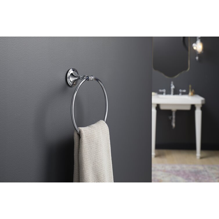 MyGift Decorative Bathroom Hand Towel Ring Holder | Wayfair