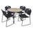Kee 36" L Round Breakroom Table and Chair Set-73411786-73411785