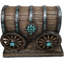 Figurine rustique wagon couvert en fausse charrette
