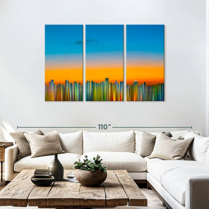 Bâtiments artistiques abstraits Sireci, H 48 po x l 74 po