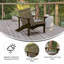 Chaise Adirondack commerciale en résine de polyester toutes saisons-720250092
