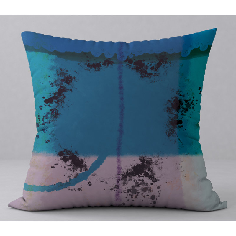 Abstract Reversible Throw Pillow, 24" H x 24" W