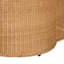Table basse en rotin festonné brun style bohémien H 19,62 po x l 39,63 po x P 39,63 po