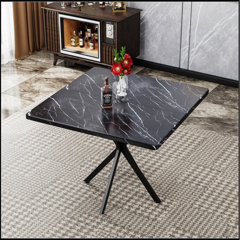 Table de salle à manger Mid Century, Noir