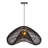 1-Light Pendant Lights Wicker Black-892245030