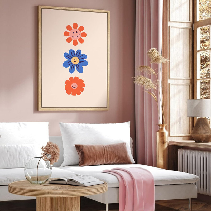 Lumineux animaux BCBG souriant nature marguerite fleurs enfants culture Pop moderne Art Pop Art, décoration de chambre de fille