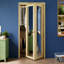 Porte en bois de pin 1 miroir non plié avec trousse de quincaillerie-106950897