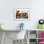 «Four Dinos By The Pond», reproduction sous verre encadrée, design par Wumples
