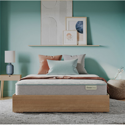 BeautySleep Slumberscape 11.5" Medium Hybrid Mattress Set with Low Profile 6" Foundation by Beautyrest