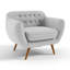 Millicent Upholstered Armchair-2014216416