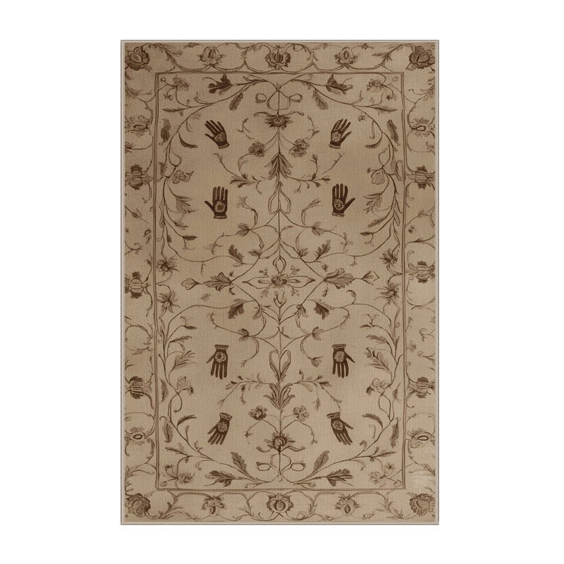 Tapis brun français lavable à la machine, Tapis de couloir 2 pi x 4 pi