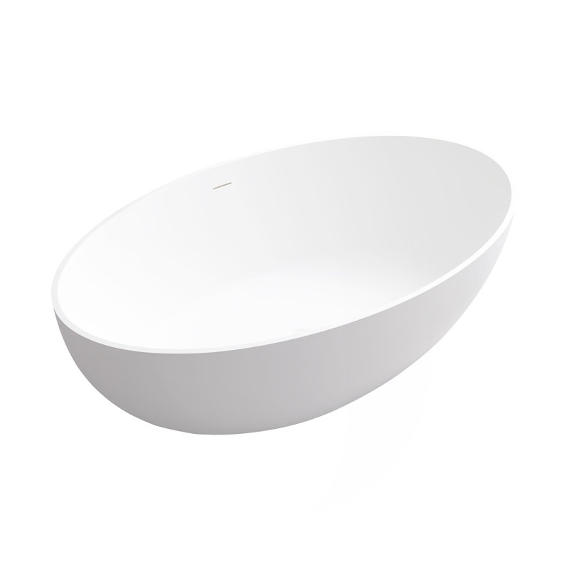 67" Premium Solid Surface Deep Soaking Bathtub