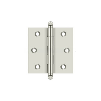 Deltana CH2525CR003 2-1/2" x 2-1/2" Hinge, w/ Ball Tips in PVD Polished Brass Pair