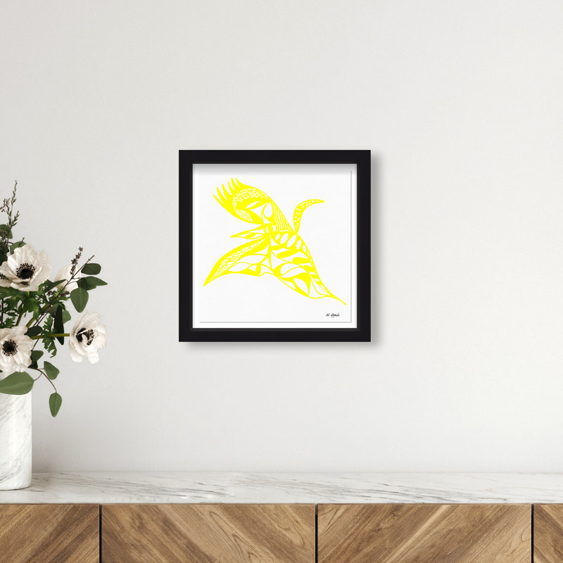Manuel Roman - Swan Dance Shadowbox Animals Print by Oliver Gal, Black Frame, 12 x 12, 13.5"H x 13.5"W, Black Shadowbox