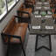 Banc de rangement Bar Cafe