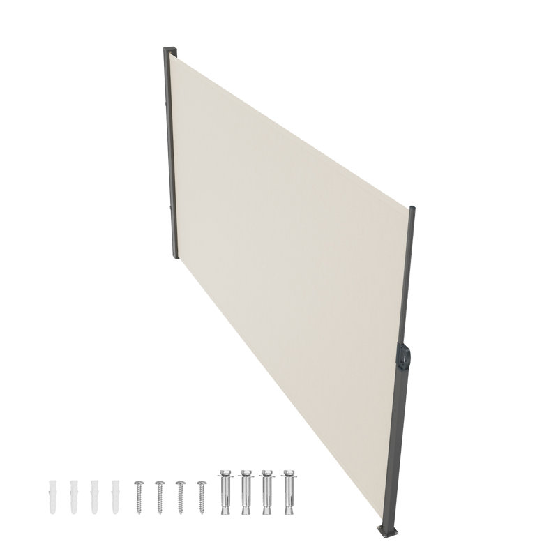 Auvent latéral rétractable VEVOR, Beige, H 63 po x l 118,08 po
