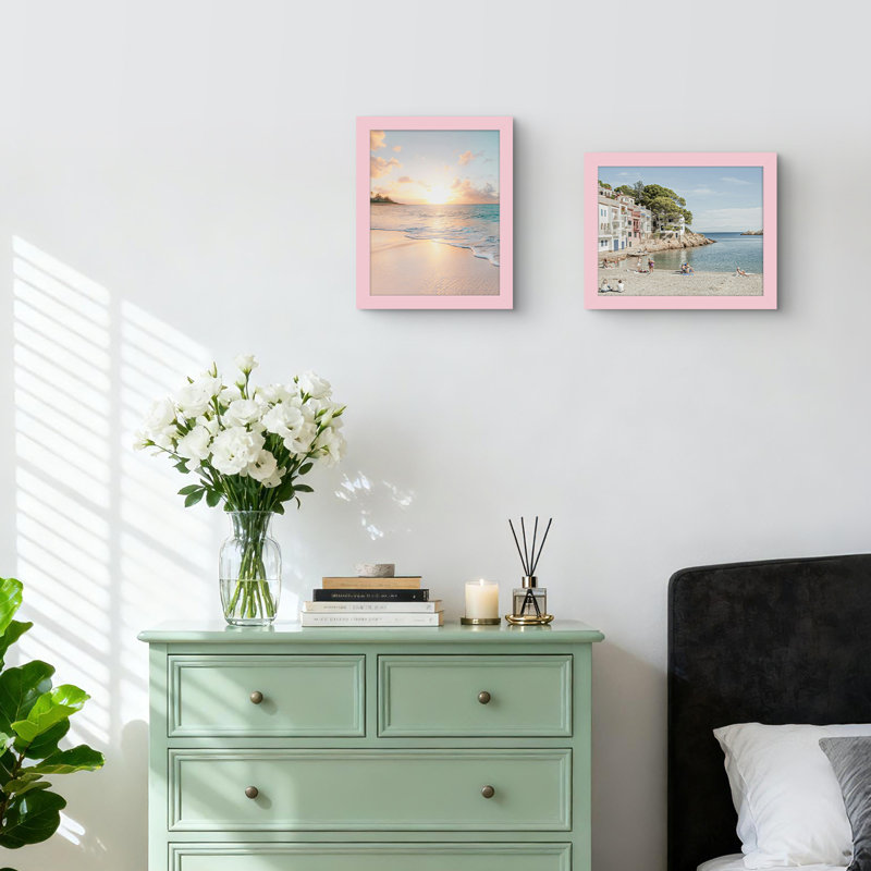 Cadre photo rose, paquet de 3
