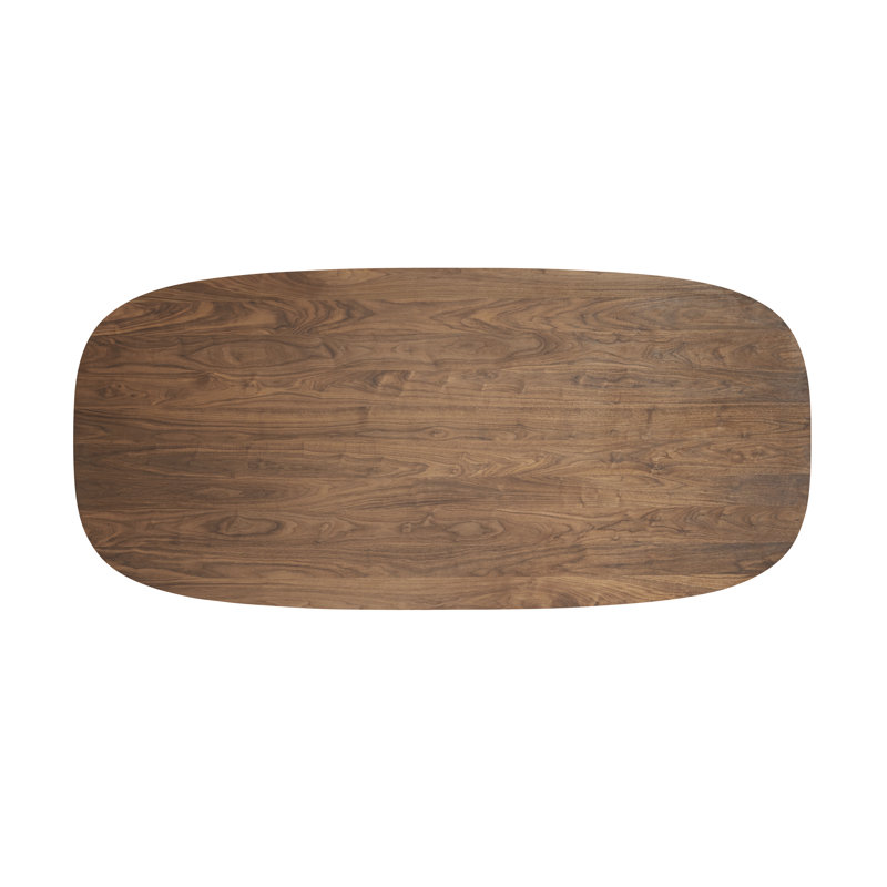 Good Times Oval Solid Oak Dining Table, Walnut, 38" W x 82" L
