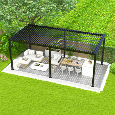 10X19ft Aluminum Frame & Steel Louvers