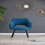 Ensemble de 2 chaises d'appoint de base en tissu bleu