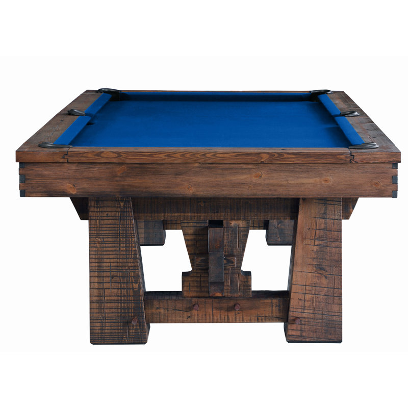 Bull Run 8' Slate Pool Table with Professional Installation Included, Euro Blue, Yes