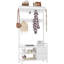  Wood 5-In-1 Hall Tree With Shoe Bench, Coat Rack, Hooks, Drawers & Top Shelf –Modern Farmhouse Entryway Organizer For Mudroom Or Foyer-105098896