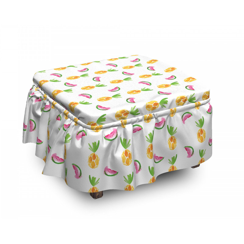 Box Cushion Ottoman Slipcover