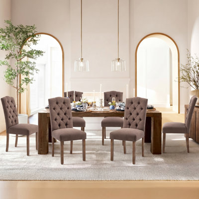 Tiarnna Linen Side Chair Dining Chair