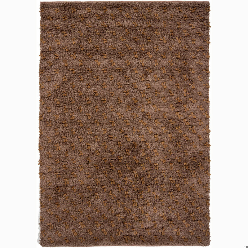 Strata Brown/White Area Rug, Rectangle 5' x 7'6", Brown/Gray