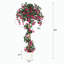 Arbre de bougainvillée artificiel 6 pi - plante réaliste en soie artificielle en pot blanc, plantes artificielles en pot pour la décoration intérieure et extérieure, maison, bureau, mariage, fête, jardin, porche